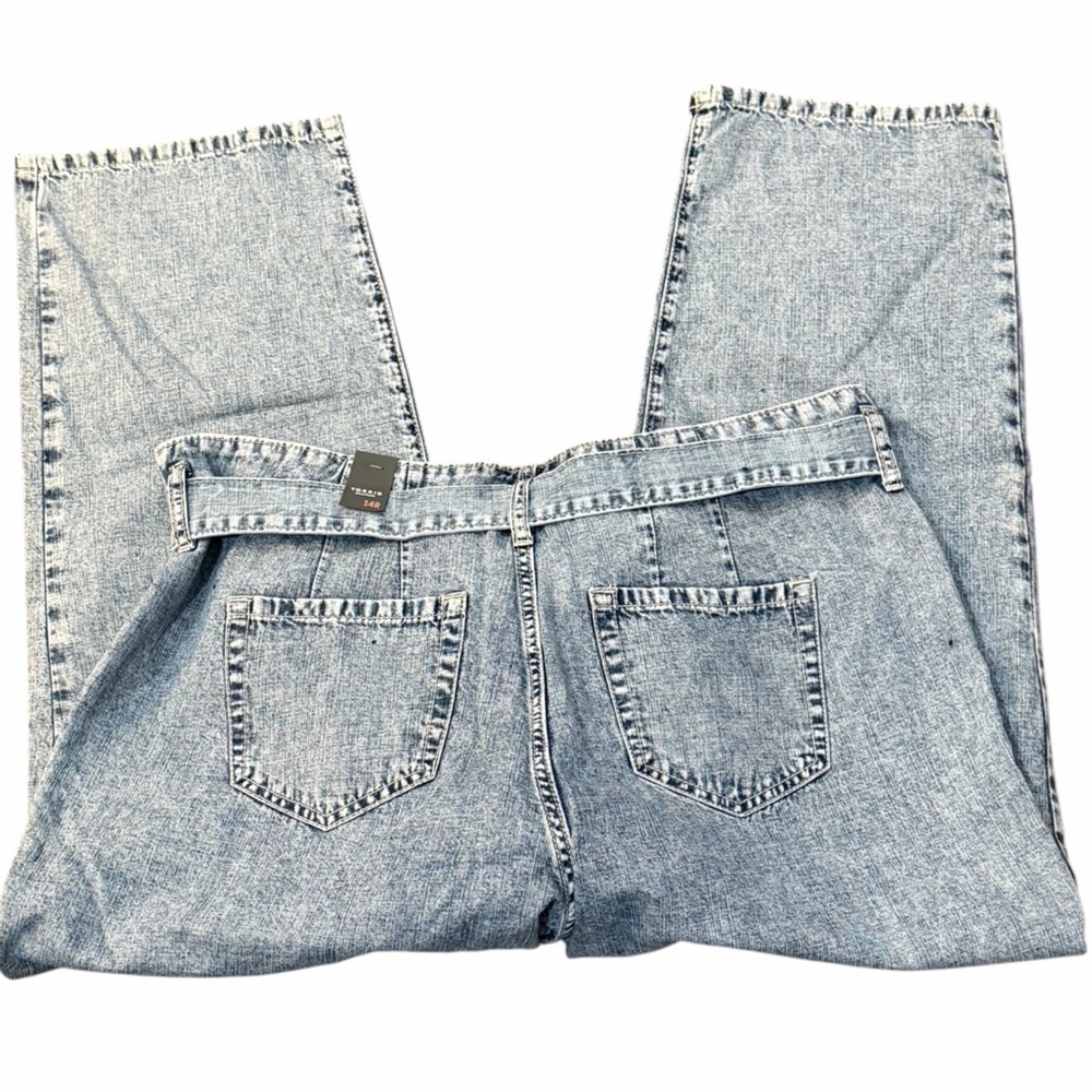 torrid High-Rise Baggy Lightweight Tie-Belt Jeans sz 14R NWT - Picture 3 of 11
